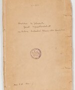 Archyvinės bylos, kurioje įrišti Kristijono Donelaičio rankraščiai, viršelis.