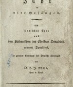 Pirmoji K. Donelaičio poemos „Metai“ laida, išleista 1818 m. Karaliaučiuje, Hartungų spaustuvėje. Poemos rankraštį, išsaugotą Johanno Gottfriedo Jordano ir Johanno Friedricho Hohlfeldto nuorašu, perredagavęs ir sutrumpinęs spaudai parengė Karaliaučiaus universiteto profesorius Martynas Liudvikas Rėza (1776-1840), pateikęs lygiagretų kūrinio vertimą į vokiečių kalbą, o įvade aptaręs K. Donelaičio biografiją bei kūrybinį palikimą.